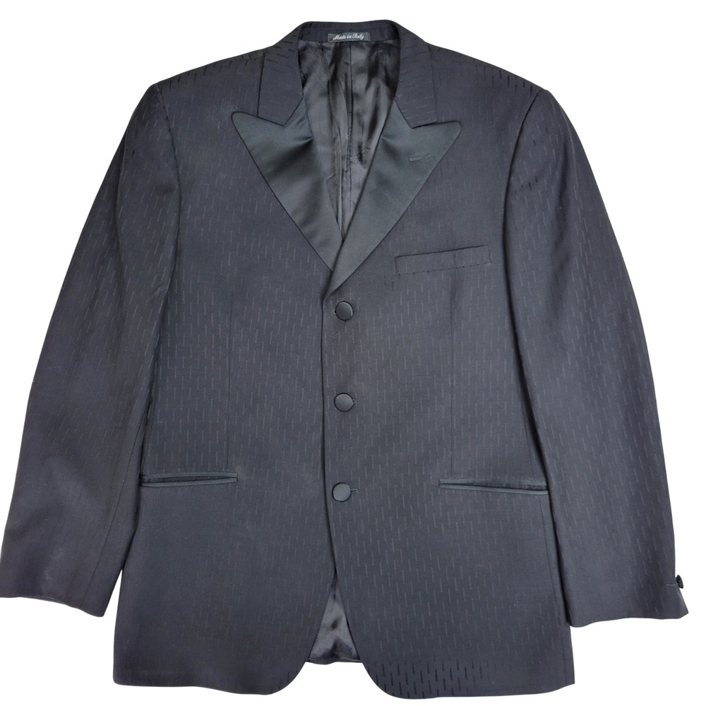 Versace Classic V2 Mens Black Wool Blend Suit Jacket Made in Italy‎ Size 54